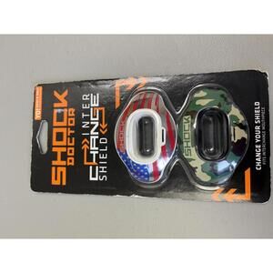 Shock Doctor Interchange Shield Mouthguard Shields - Red Flag and Camo